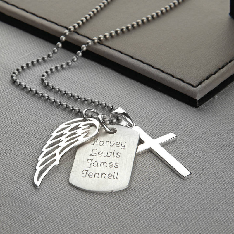 Personalised Sterling Silver Karma Dog Tag Necklace Personalised Sterling Silver Karma dog tag necklace