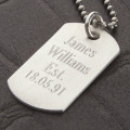 Personalised Sterling Silver Karma Dog Tag Necklace Personalised Sterling Silver Karma dog tag necklace