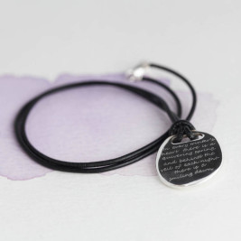 Mens Silver Quote Necklace