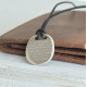 Mens Silver Quote Necklace