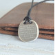 Mens Silver Quote Necklace