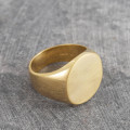 Men's Solid Silver Circular Signet Ring Men's solid silver circular signet ring