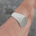 Men's Circular Signet Ring Men's solid silver circular signet ring view