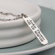 Mens Personalised Silver Vertical Bar Necklace