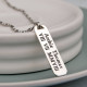 Mens Personalised Silver Vertical Bar Necklace