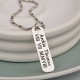 Mens Personalised Silver Vertical Bar Necklace