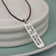 Mens Personalised Silver Vertical Bar Necklace