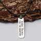 Mens Personalised Silver Vertical Bar Necklace