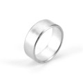 Men's wide brushed pillow wedding ring view