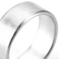 Men's wide brushed pillow wedding ring view