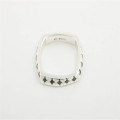 Men's Square Ring with Black Diamonds Men's square ring with black diamonds