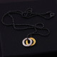 Mens Mixed Metal Eternity Necklace