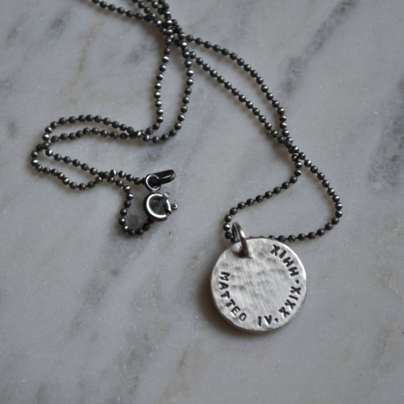 Men's Personalised Silver Pendant Men's personalised silver pendant product image
