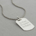 Personalised polished dog tag necklace