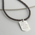 Personalised polished dog tag necklace