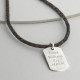 Personalised Polished Sterling Silver Dog Tag Necklace