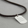 Personalised polished dog tag necklace