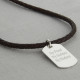 Personalised Polished Sterling Silver Dog Tag Necklace