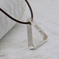 Men's Secret Message Silver Triangle Necklace Men's secret message silver triangle necklace