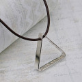 Men's Secret Message Silver Triangle Necklace Men's secret message silver triangle necklace
