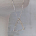 Men's Secret Message Silver Triangle Necklace Men's secret message silver triangle necklace