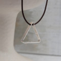 Men's Secret Message Silver Triangle Necklace Men's secret message silver triangle necklace