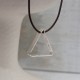 Mens Secret Message Silver Triangle Necklace
