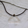 Men's Secret Message Silver Triangle Necklace Men's secret message silver triangle necklace