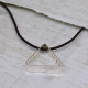 Mens Secret Message Silver Triangle Necklace