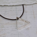 Men's Secret Message Silver Triangle Necklace Men's secret message silver triangle necklace