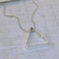 Men's Secret Message Silver Triangle Necklace Men's secret message silver triangle necklace