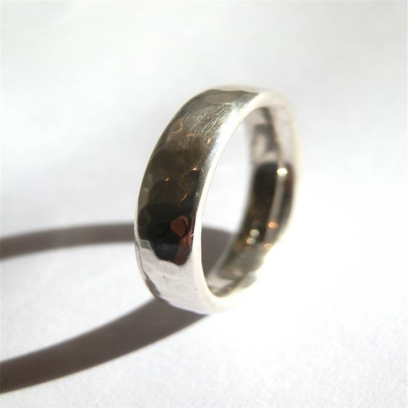 Men's Hammered Ring Product View Men's hammered ring product view