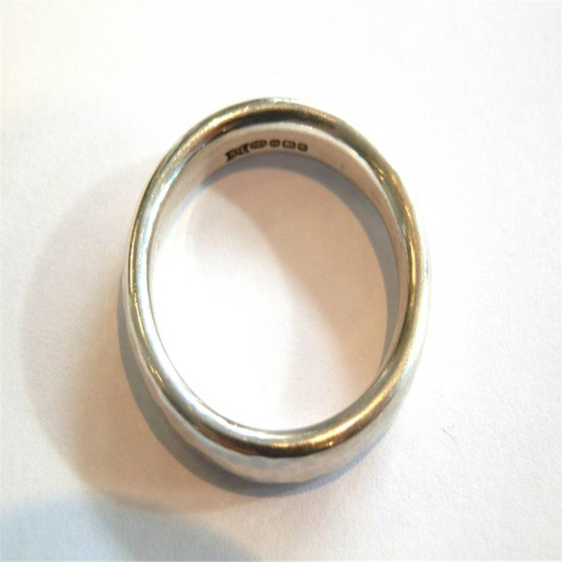 Men's Hammered Ring Product View Men's hammered ring product view