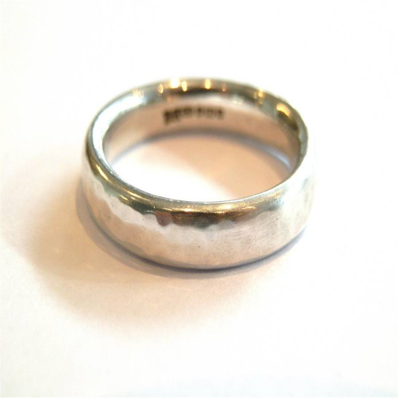 Men's Hammered Ring Product View Men's hammered ring product view