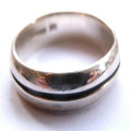 Men's Silver Oxidized Band Ring Men's silver oxidized band ring