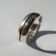 Mens Silver Oxidized Band Ring