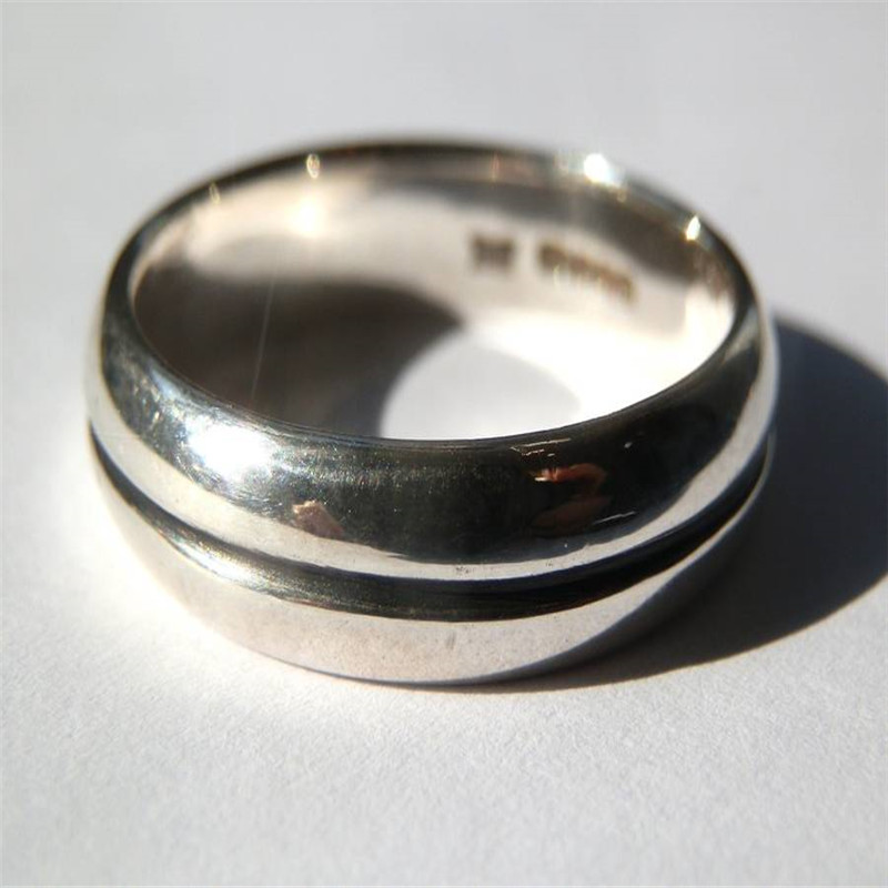 Men's Silver Oxidized Band Ring Men's silver oxidized band ring