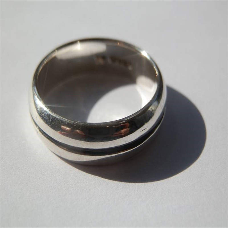 Men's Silver Oxidized Band Ring Men's silver oxidized band ring