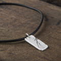 Men's Strike Silver Pendant Men's Strike pendant on a rubber length