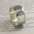 Men's Victorian Style Engraved Ring Men's Victorian style ring with engraved outer panels