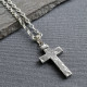 Meteorite And Silver Cross Necklace