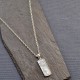 Meteorite And Silver Rectangular Necklace