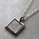 Meteorite And Silver Square Necklace