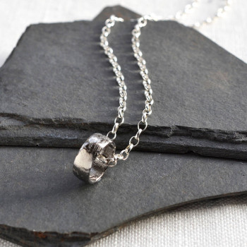 Meteorite Ring Necklace