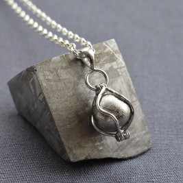 Meteorite Spinning Orb Necklace