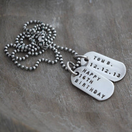 Mini Silver Identity Dog Tags