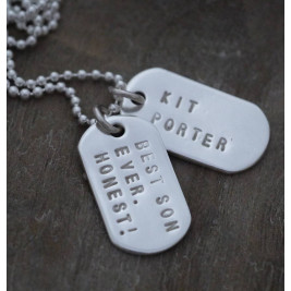 Mini Silver Identity Dog Tags