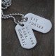 Mini Silver Identity Dog Tags