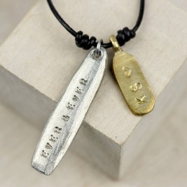 Personalised Mixed Metal Tag Necklace