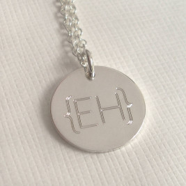 Modern Monogram Parentheses Necklace